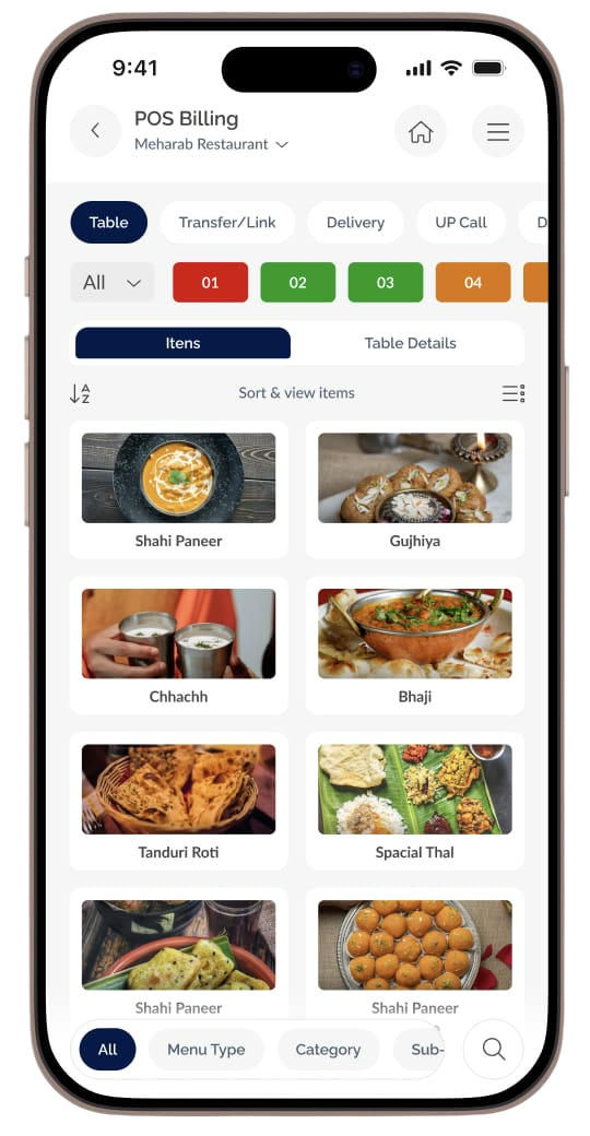 Zyvorik app — Visual menu ordering